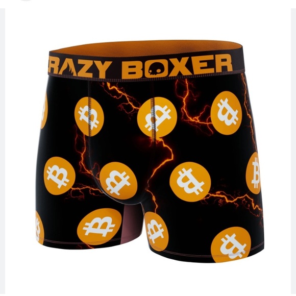 Crazy Boxer NWT soft touch boxer brief Size L Bitcoin theme Rich Money - Picture 1 of 6